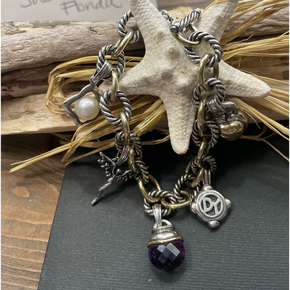 David Yurman Diana/Elton Sterling Silver with 18k yellow gold. - Picture 6 of 6